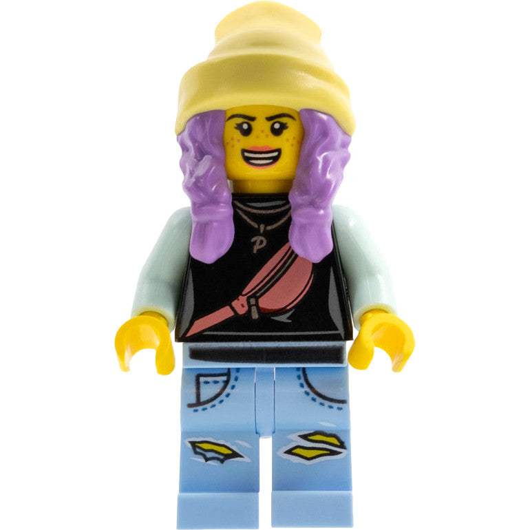 Minifig hs003 - Parker L. Jackson - Black Top with Beanie (Open Mouth Smile / Scared)