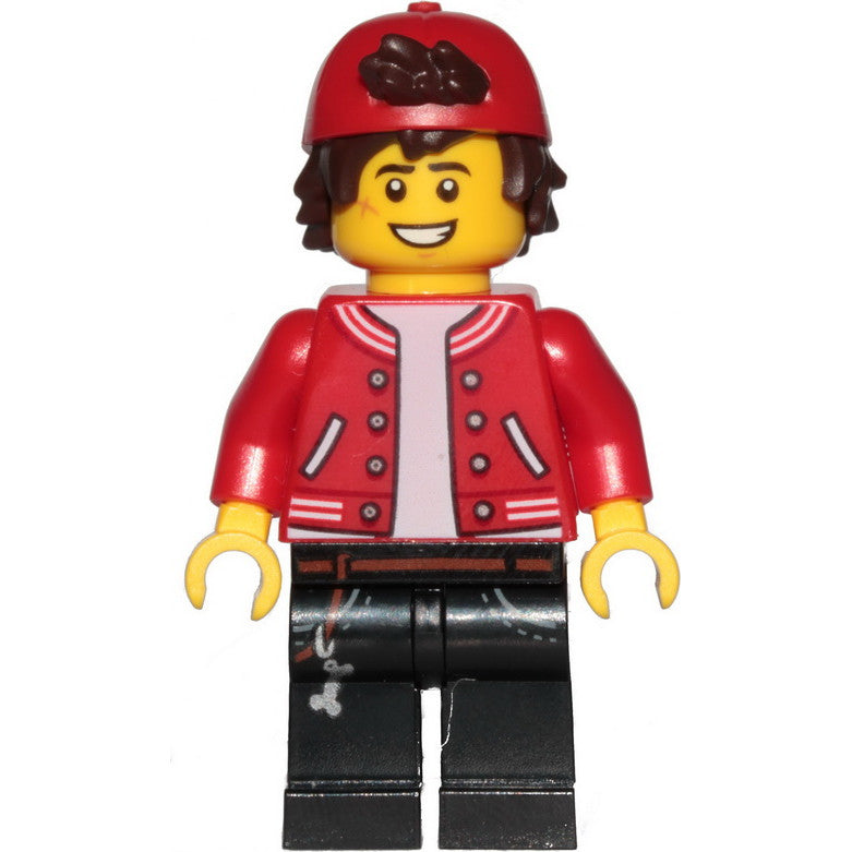 Minifig hs052 - Jack Davids - Red Jacket with Backwards Cap (Large Smile with Teeth / Angry)
