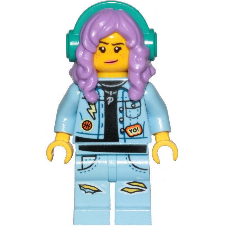 Minifig hs053 - Parker L. Jackson - Denim Jacket with Headphones (Crooked Smile / Angry)