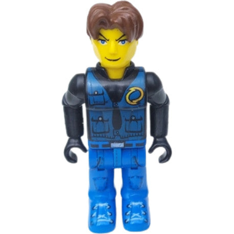 Minifig js013 - Jack Stone - Black Jacket, Blue Legs, Blue Vest
