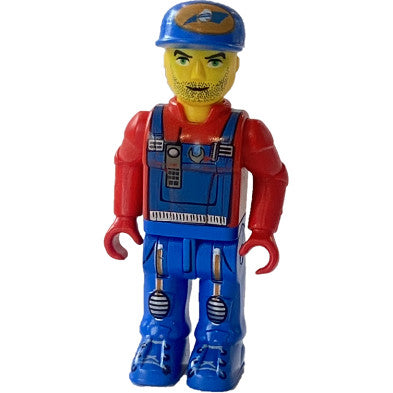 Minifig js022 - Crewman with Blue Overalls, Red Shirt
