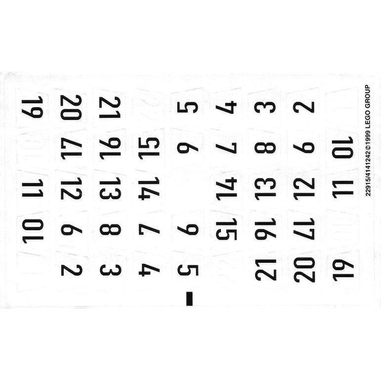 Part multistk09 - Sticker Sheet for Sets 3404, 3405, 3406, 3407, 3411, and 3420, Sheet 1 - (22915/4141242)