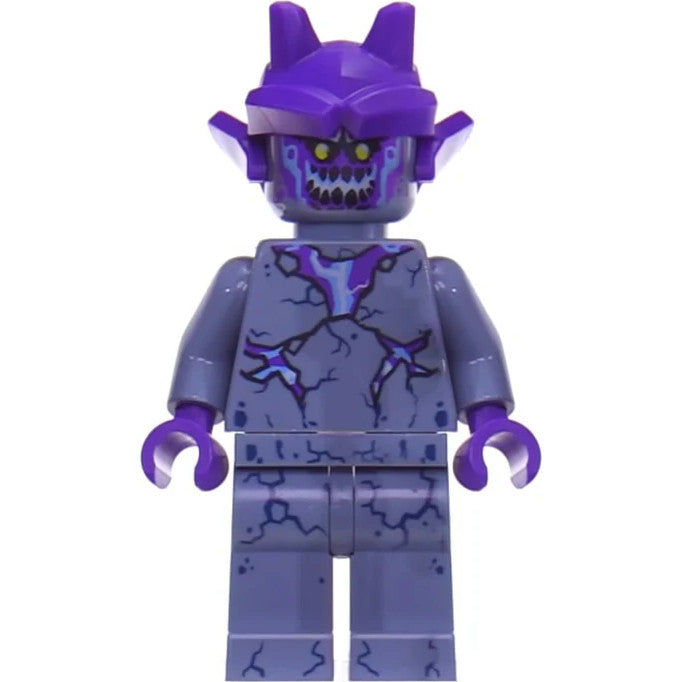 Minifig nex123 - Stone Stomper - Partially Cracked Open Chest, Small Dark Blue Cracks on Legs, Open Mouth
