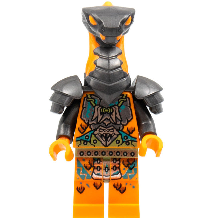 Minifig njo718 - Boa Destructor - Breastplate Torso, Pearl Dark Gray Head, Shoulder Pads