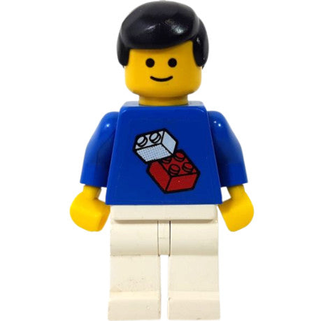 Minifig pln055s - Soccer Player - World Team Player Bricks Logo Sticker on Front, White and Black Number Sticker on Back (specify number in listing)