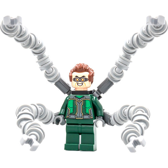 Minifig sh0727 - Dr. Octopus (Otto Octavius) / Doc Ock - Dark Green Suit, Mechanical Arms with Bars