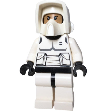 Minifig sw0005b - Imperial Scout Trooper - Printed Black Head, Dark Bluish Gray Torso Print