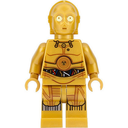 Minifig sw0700 - C-3PO - Colorful Wires, Printed Legs