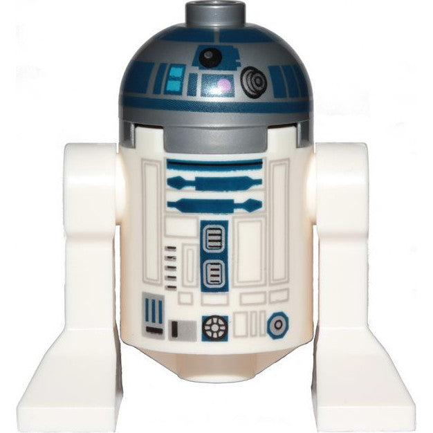 Minifig sw1085 - Astromech Droid, R2-D2, Flat Silver Head, Dark Pink Dots and Large Receptor