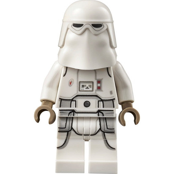 Minifig sw1180 - Snowtrooper - Female, Printed Legs, Dark Tan Hands, Reddish Brown Head, Open Mouth Smirk