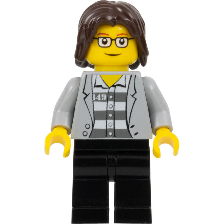 Minifig tls079 - LEGO Brand Store Male, Jail Prisoner Jacket over Prison Stripes (no specific back printing) {Leeds}