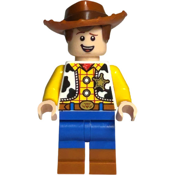 Minifig toy016 - Woody - Normal Legs, Minifigure Head, Open Mouth Smile